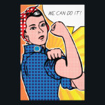 Foto Rosie the Riveter We Can Do It! Pop Art Polka Dots<br><div class="desc">¡Feliz cumpleaños, Rosie the Riveter! En honor al cumpleaños número 70 de J. Howard Miller, hemos reimaginado el clásico "We Can Do It!" poster como si Roy Lichtenstein lo pintara en los años 60. Esta versión vibrante presenta los puntos clásicos de Ben-Day que Liechtenstein hizo famosos en sus trabajos como...</div>