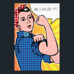 Foto Rosie the Riveter We Can Do It! Pop Art Polka Dots<br><div class="desc">¡Feliz cumpleaños, Rosie the Riveter! En honor al cumpleaños número 70 de J. Howard Miller, hemos reimaginado el clásico "We Can Do It!" poster como si Roy Lichtenstein lo pintara en los años 60. Esta versión vibrante presenta los puntos clásicos de Ben-Day que Liechtenstein hizo famosos en sus trabajos como...</div>