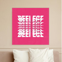 Rotating Text Minimal Poster – Pink Edition