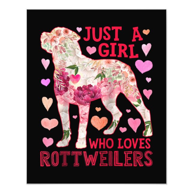 Foto Rottweiler Just A Girl Who Loves Dog (Frente)