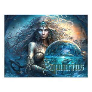 Foto Rótulo Aquarius Zodiac