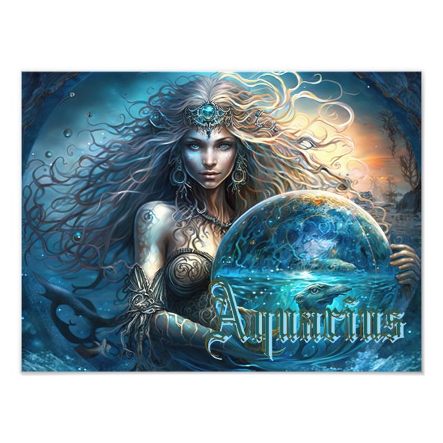 Foto Rótulo Aquarius Zodiac (Frente)