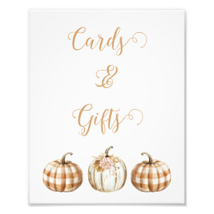 Foto Rótulo Baby Shower de calabaza Naranja otoño