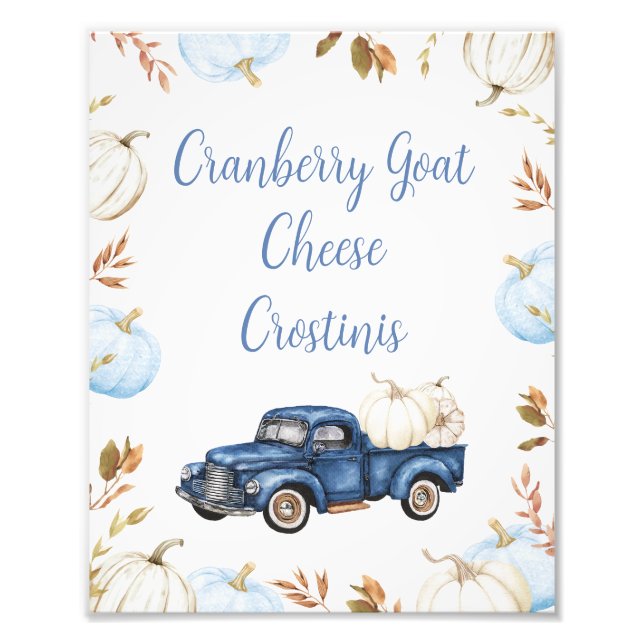 Foto Rótulo Baby Shower del Camión de calabaza de los n (Frente)