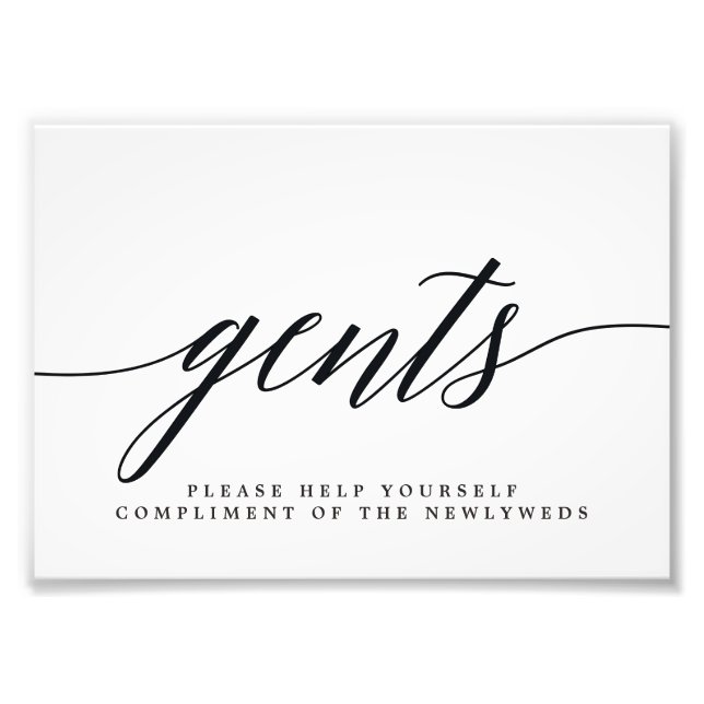 Foto Rótulo de baño Boda Gents Elija su tamaño (Frente)