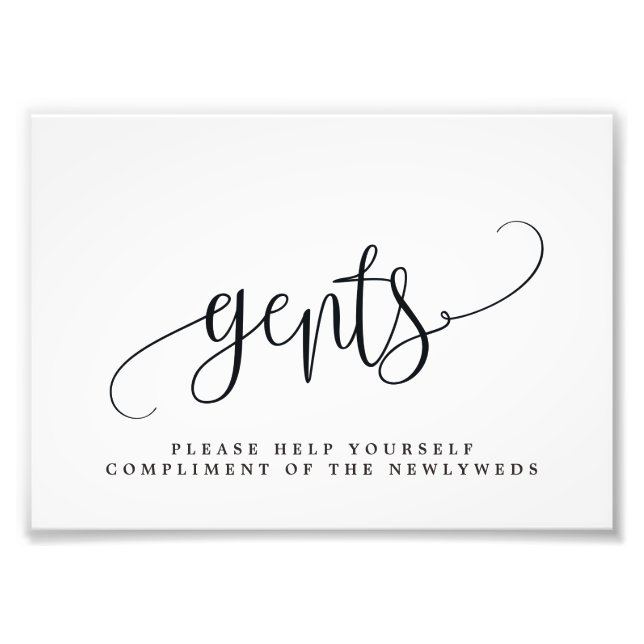 Foto Rótulo de baño Boda Gents Elija su tamaño (Frente)