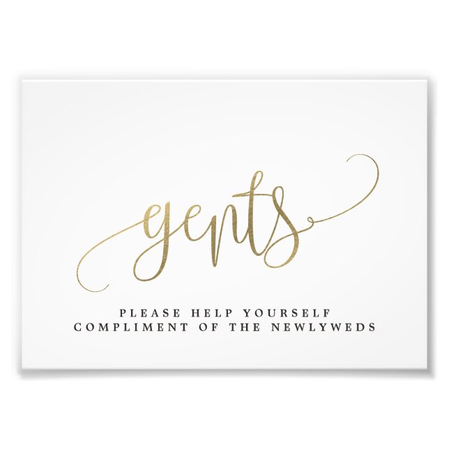 Foto Rótulo de baño Boda Gents Elija su tamaño (Frente)