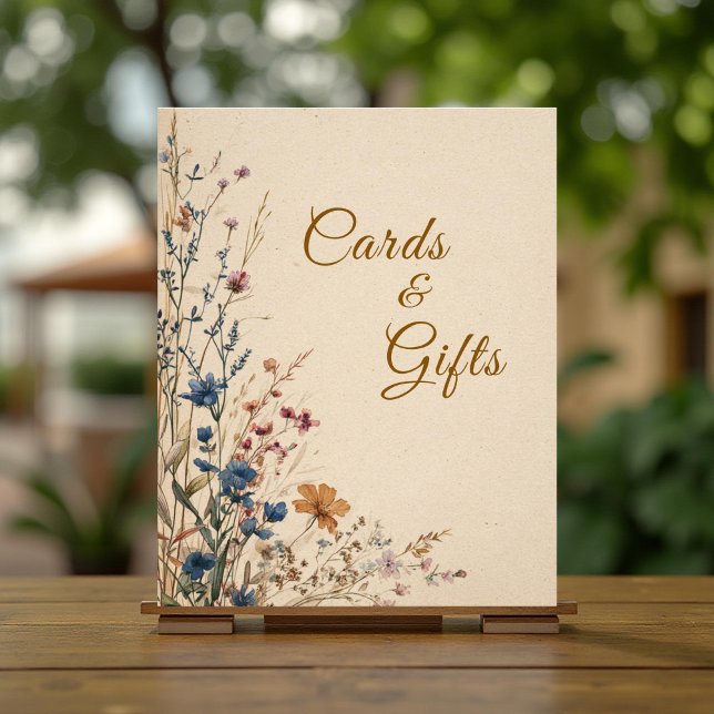 Foto Rótulo de Boho Boda de flores silvestres en la fro (Subido por el creador)