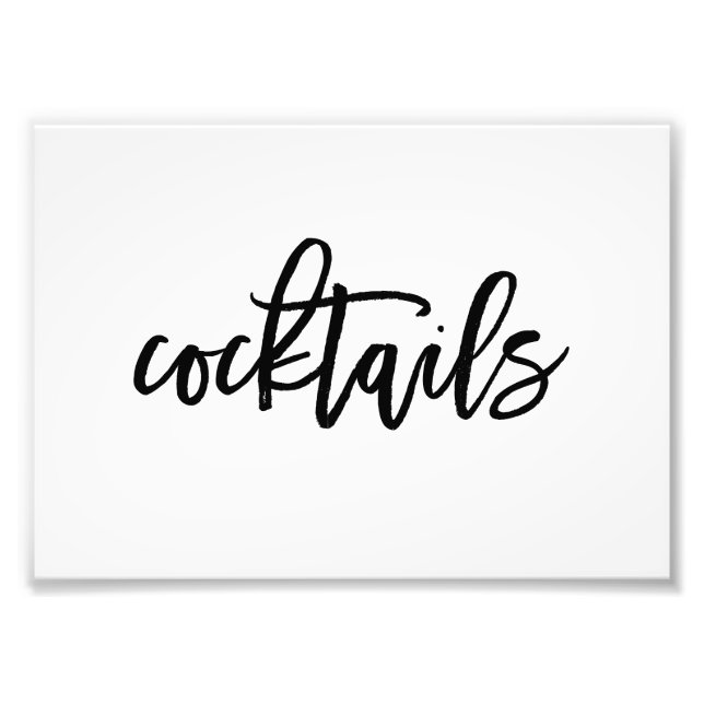 Foto Rótulo De Cócteles Elija Su Tamaño - Cepillado (Frente)