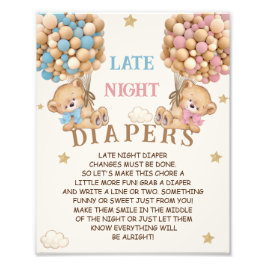 Foto Rótulo de juego Baby Shower de Late Night Diapers