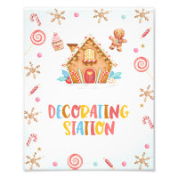 Rótulo de la estación de decoración de Gingerbread