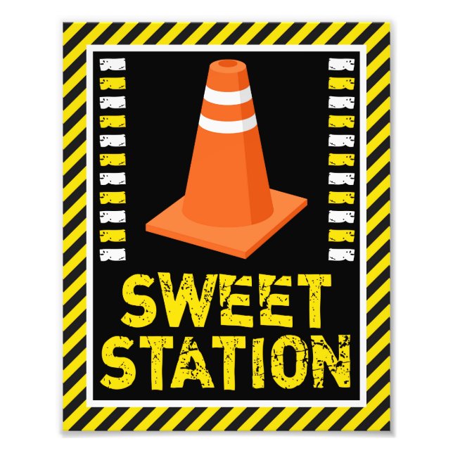 Foto Rótulo de la estación Sweet de Construcción ・ 8 x  (Frente)