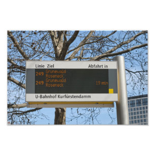 Foto Rótulo de la parada de autobús en Berlín