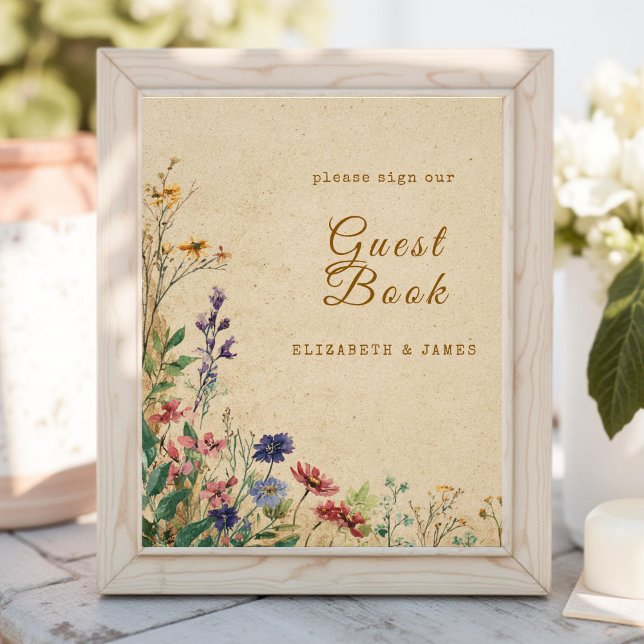 Foto Rótulo de libros de invitado de flores silvestres  (Subido por el creador)