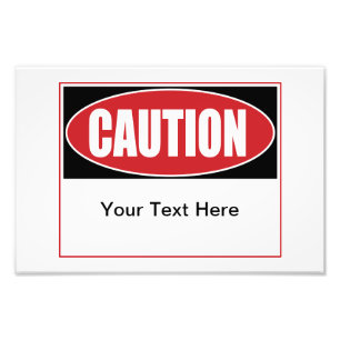 Foto Rótulo de precaución de personalizable
