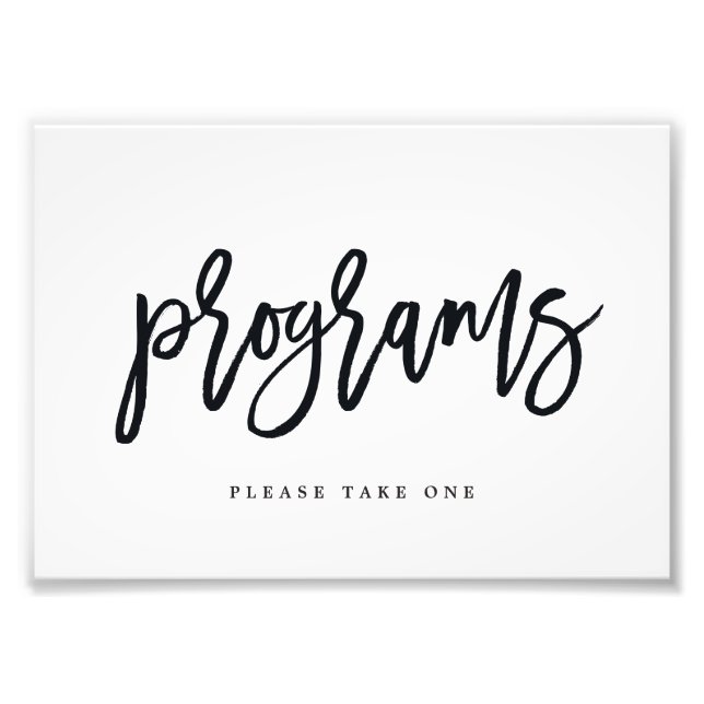 Foto Rótulo de programas de boda Elija su tamaño cepill (Frente)