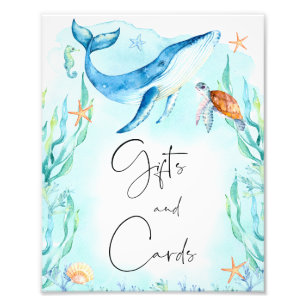 Foto Rótulo de regalos de Baby Shower de color azul del