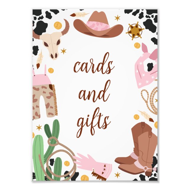 Foto Rótulo del menú de cumpleaños del primer rodeo ros (Frente)