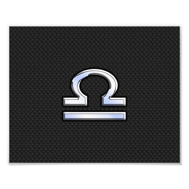 Foto Rótulo Libra Zodiac sobre decoración de piel de se (Frente)