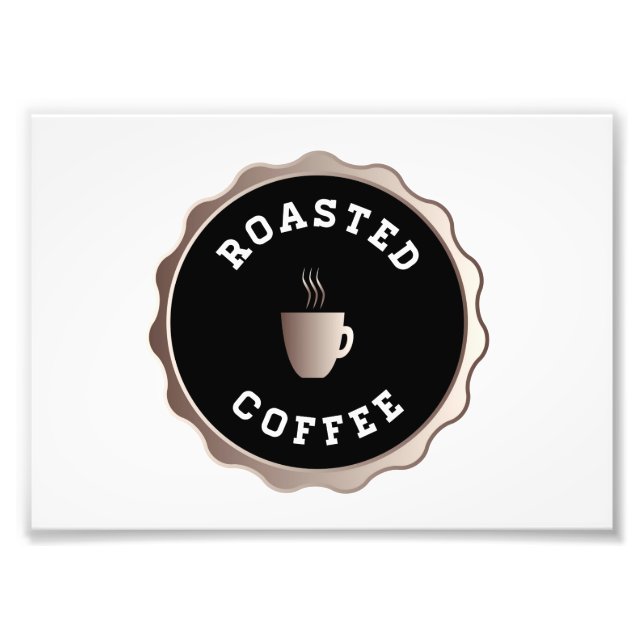 Foto Rótulo redondo de café tostado (Frente)