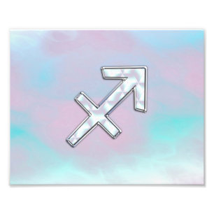 Foto Rótulo Sagittarius Zodiac sobre la madre del estil