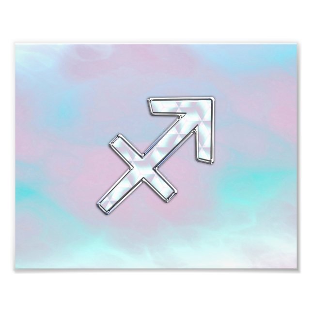 Foto Rótulo Sagittarius Zodiac sobre la madre del estil (Frente)