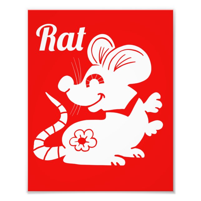 Foto Rótulo zodiaco chino de la rata (Frente)