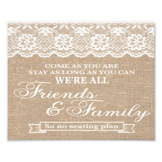 Foto Rótulos bodas - Burlap & Lace - Amigos y familia -