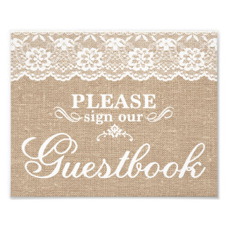 Foto Rótulos bodas - Burlap & Lace - Libro de visitas -