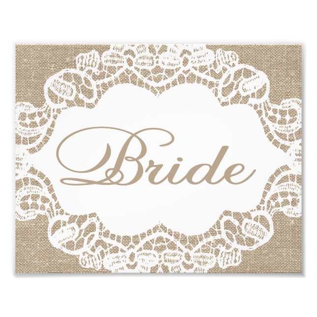 Foto Rótulos bodas - Burlap & Lace - Novia - (Frente)