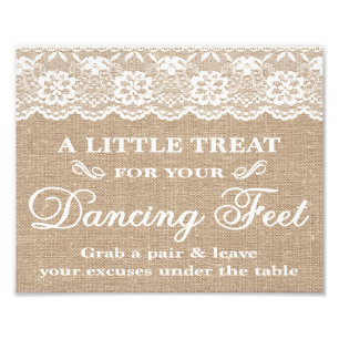 Foto Rótulos bodas - Burlap & Lace - Pies de baile -