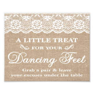 Foto Rótulos bodas - Burlap & Lace - Pies de baile -