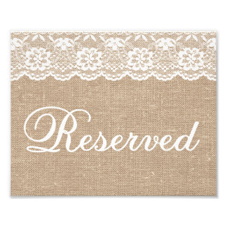 Foto Rótulos bodas - Burlap & Lace - Reservado -