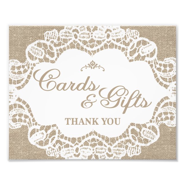 Foto Rótulos bodas - Burlap & Lace - Tarjetas y regalos (Frente)