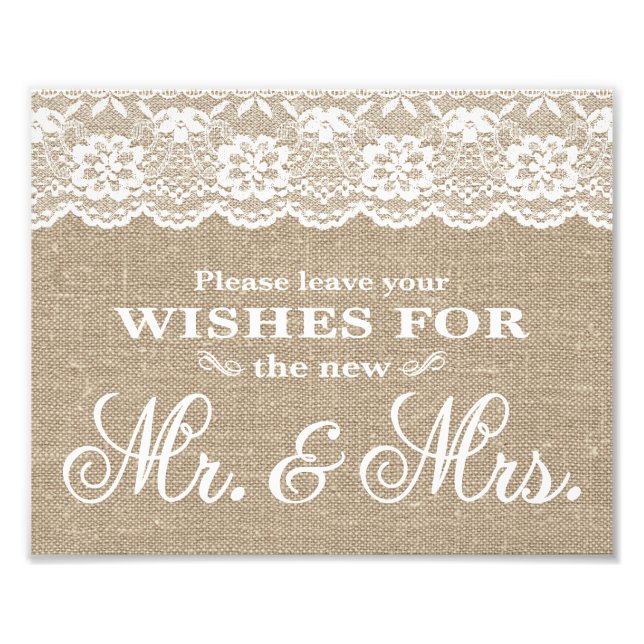 Foto Rótulos bodas - Burlap & Lace - Wifi - (Frente)