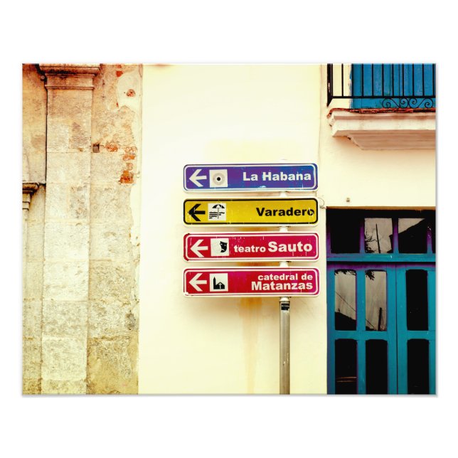Foto Rótulos callejeros de Cuba | Imprimir (Frente)