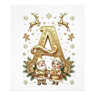 Foto Royal Gold Letter A Luxury Unisex Photo Print