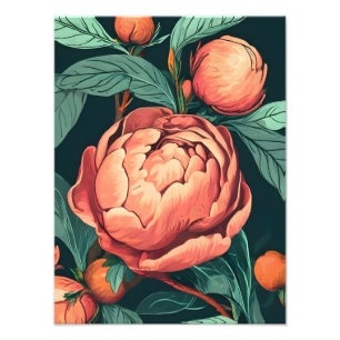 Foto Rubor Pink Peony Canvas Art