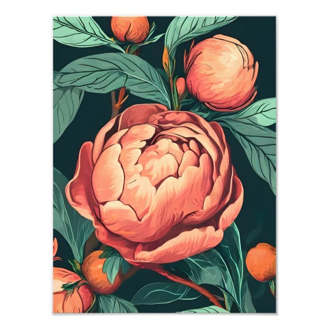 Foto Rubor Pink Peony Canvas Art (Frente)