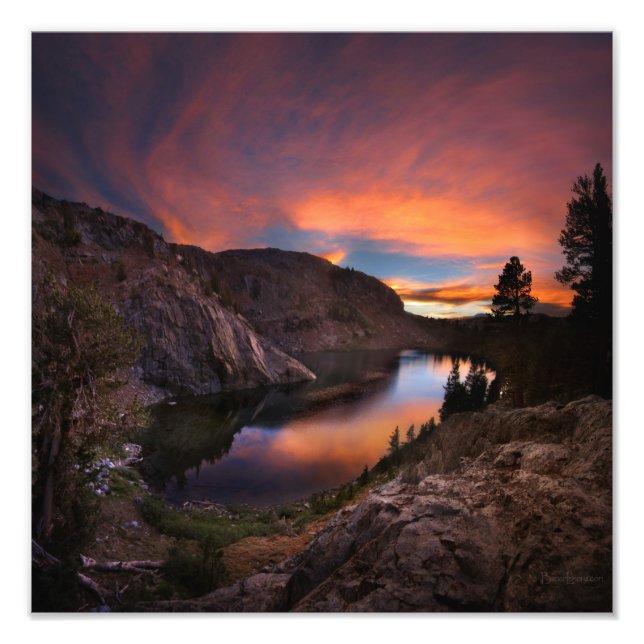 Foto Rue Lake Sunset - John Muir Trail - Sierra Nevada (Frente)