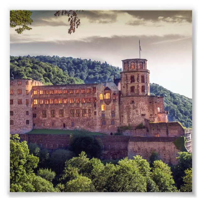 Foto Ruinas famosas de castillo, Heidelberg, Alemania (Frente)