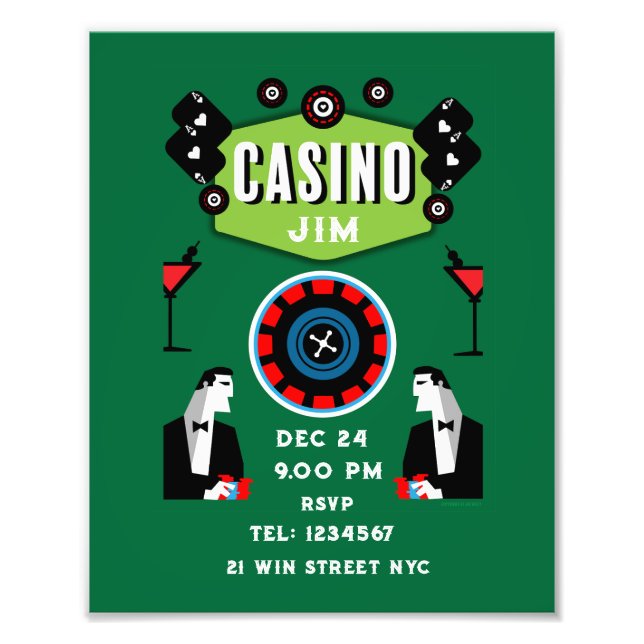 Foto Ruleta de póquer de juegos de casino (Frente)