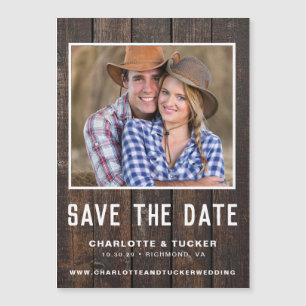 Foto Rustic Wood Save the Date