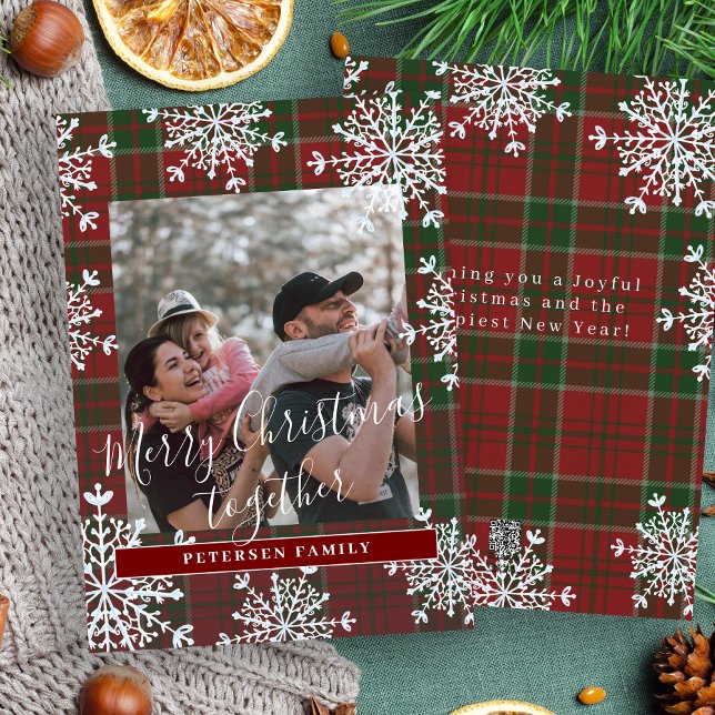 Foto rústica de la familia Feliz Navidad juntos (Subido por el creador)