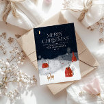 Foto rústica tradicional Invierno Feliz Navidad<br><div class="desc">Foto rústica tradicional Winter elegante Tarjeta navideña Feliz</div>