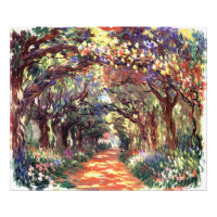 Ruta bajo el Rosa Trellises Giverny