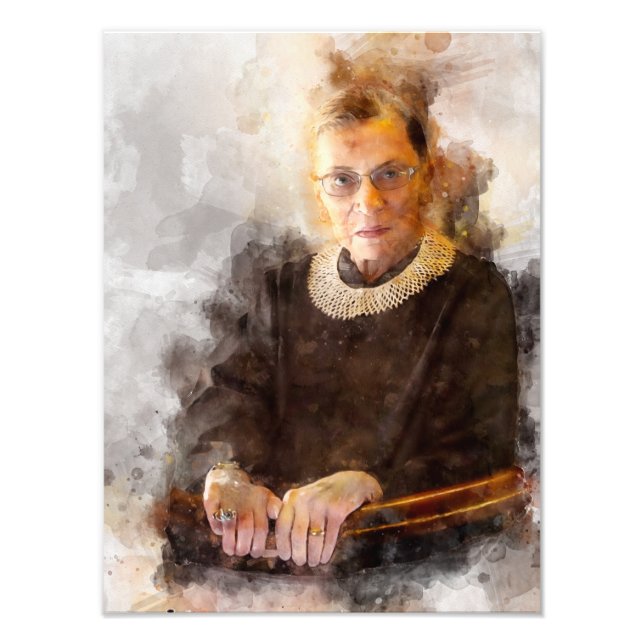 Foto Ruth Bader Ginsburg con el retrato del juez Robe (Frente)