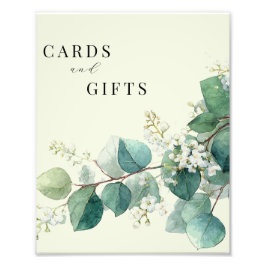 Foto Sage Green Eucalyptus Elegant Cards Gifts Sign