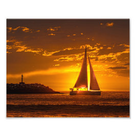 Foto Sailboat at Sunset - Marina Del Rey, CA