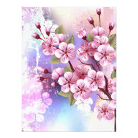 Sakura rosa sobre fondo de pintura